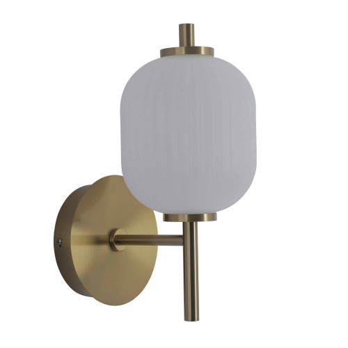 CÓD.3312 APPLIQUE LED ACRILICO BIANCO E ACCIAIO DORATO