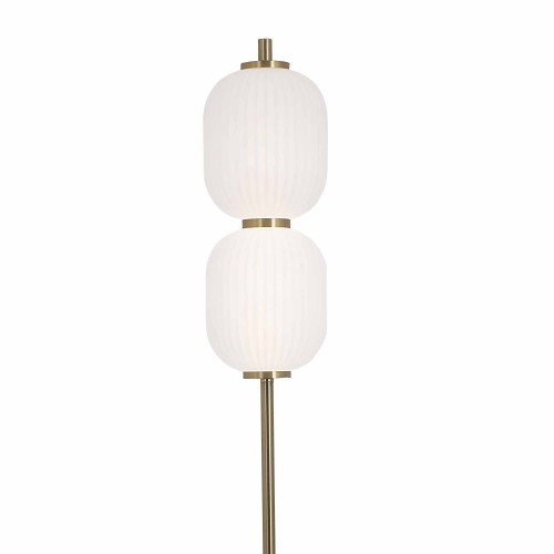CÓD.3310 LUMINÁRIA DE PÉ LED ACRÍLICO BRANCO E AÇO DOURADO