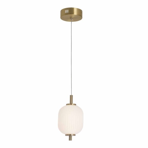 CÓD.3306 LAMPADARIO LED ACRILICO BIANCO E ACCIAIO DORATO