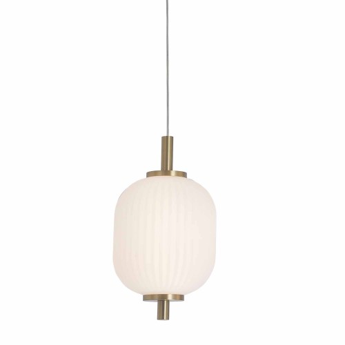 CÓD.3306 LAMPADARIO LED ACRILICO BIANCO E ACCIAIO DORATO