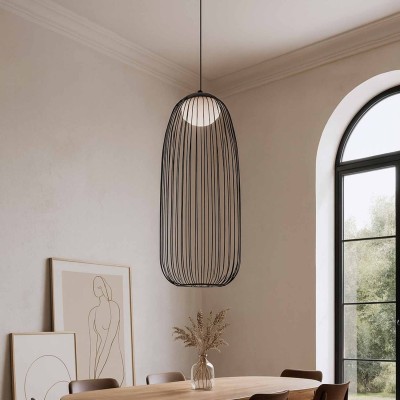 CÓD.3292 LÂMPADA LED ACRÍLICO E AÇO PINTADO DE PRETO