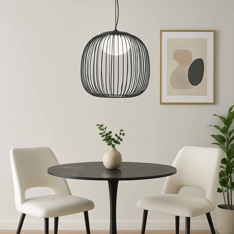 CÓD.3294 LÁMPARA LED ACRÍLICO Y ACERO PINTADO NEGRO