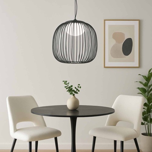 CÓD.3294 LÁMPARA LED ACRÍLICO Y ACERO PINTADO NEGRO