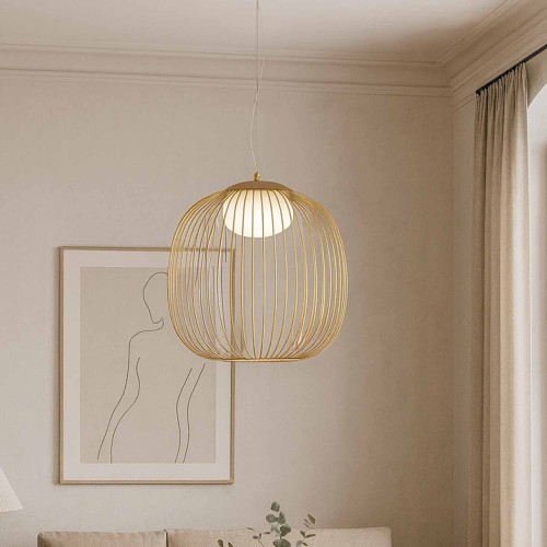 CÓD.3295 LÁMPARA LED ACRÍLICO Y ACERO PINTADO DORADO