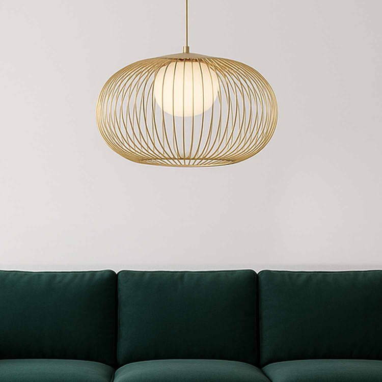 CÓD.3297 LÁMPARA LED ACRÍLICO Y ACERO PINTADO DORADO