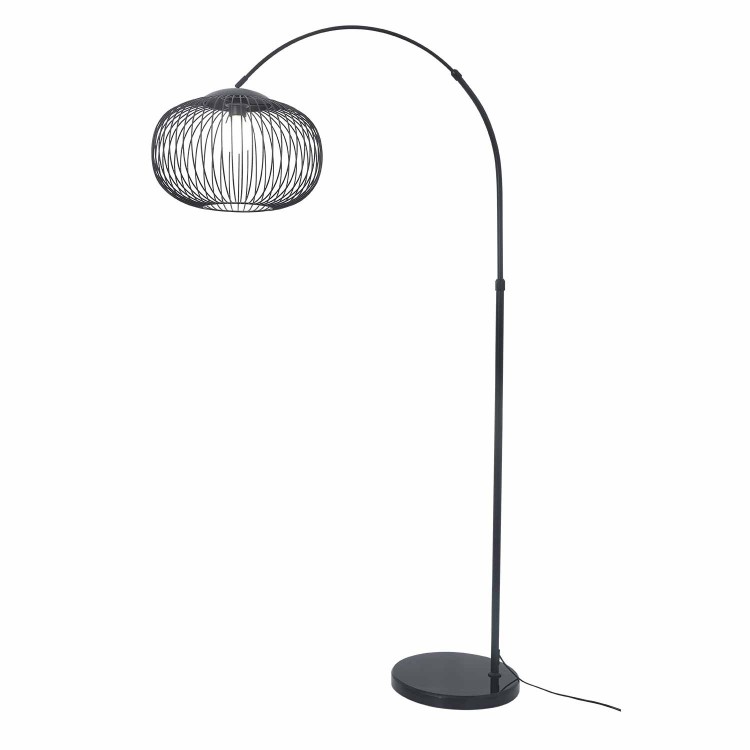 CÓD.3298 LUMINÁRIA DE CHÃO 1 LUZ E27 ACRÍLICO E AÇO PINTADO DE PRETO