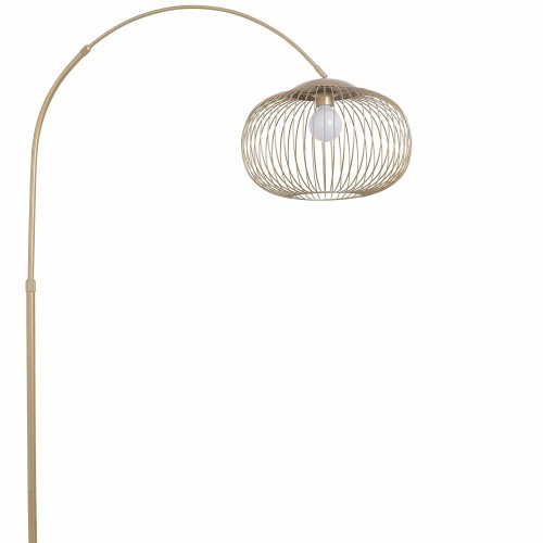 CÓD.3299 PIE DE SALÓN 1 LUZ E27 ACRÍLICO Y ACERO PINTADO DORADO