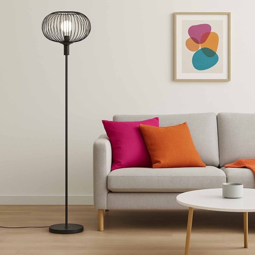 CÓD.3300 LUMINÁRIA DE PÉ LED ACRÍLICO E AÇO PINTADO DE PRETO