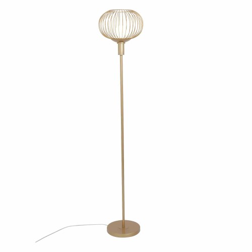 CÓD.3301 LUMINÁRIA DE PÉ LED ACRÍLICO E AÇO PINTADO DOURADO