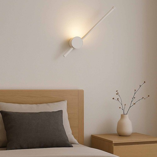 CÓD.6090 APLIQUE LED AÇO PINTADO BRANCO E DIFUSOR ACRÍLICO 60CM