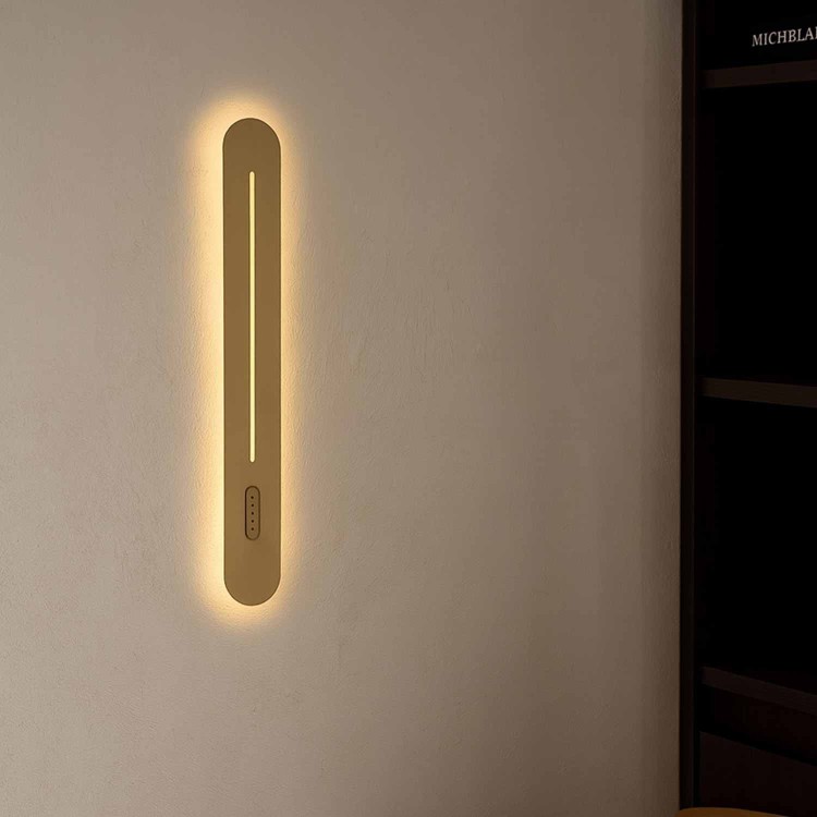 CÓD.6098 APLIQUE LED TÁTIL AÇO PINTADO DOURADO 60CM