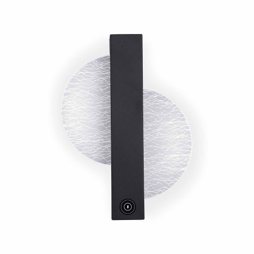 CÓD.6092 APLIQUE LED TÁTIL AÇO PINTADO PRETO 25CM