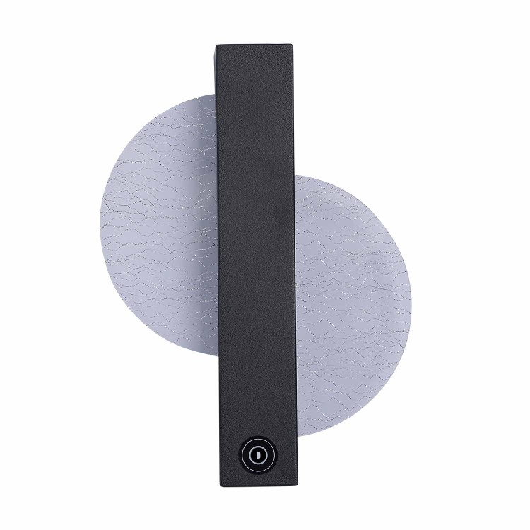 CÓD.6092 APLIQUE LED TÁCTIL ACERO PINTADO NEGRO 25CM