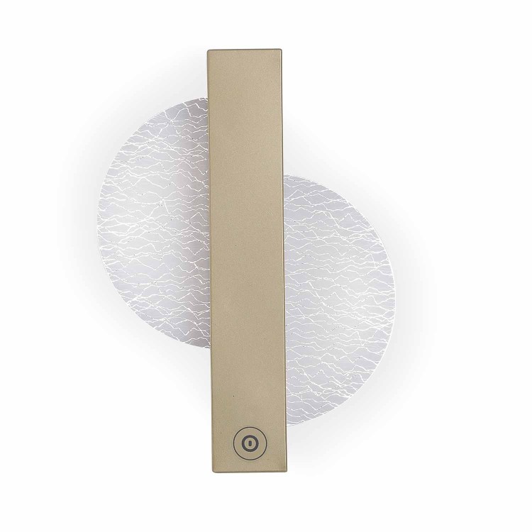 CÓD.6015 APLIQUE LED TÁCTIL ACERO PINTADO DORADO 25CM