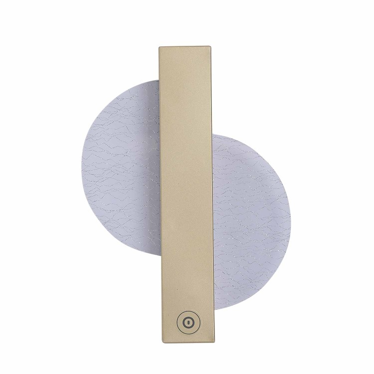 CÓD.6015 APLIQUE LED TÁCTIL ACERO PINTADO DORADO 25CM