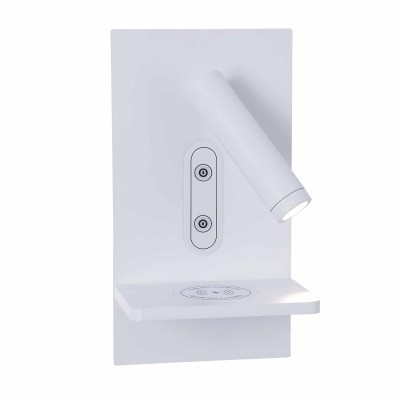 Código.6093 Aplicar o aço pintado branco do toque do diodo emissor de luz com carga sem fio de 22 cm 2