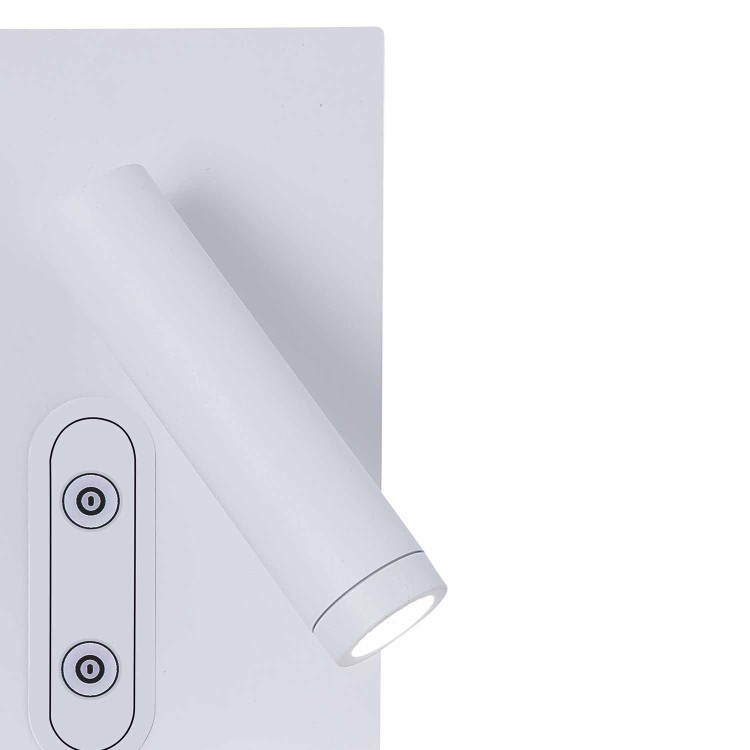 CÓD.6093 APLIQUE LED TÁCTIL ACERO PINTADO BLANCO CON CARGA INALÁMBRICA 22CM