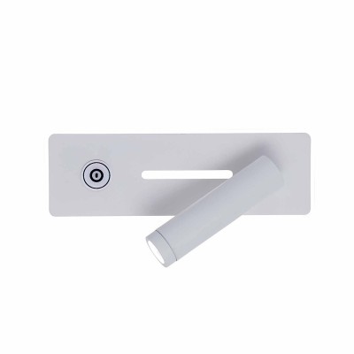 CÓD.6096 APLIQUE LED TÁTIL AÇO PINTADO BRANCO 19,5CM 2