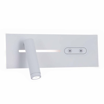 CÓD.6095 APLIQUE LED TÁTIL AÇO PINTADO BRANCO 27,5CM 2