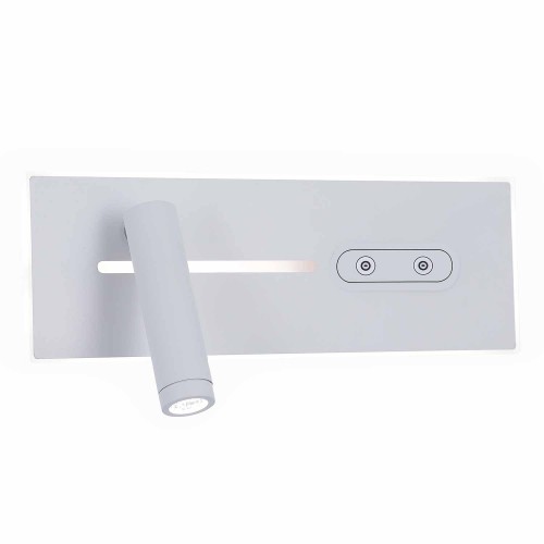 CÓD.6095 APLIQUE LED TÁTIL AÇO PINTADO BRANCO 27,5CM
