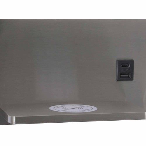 CÓD.6115 APLIQUE LED AÇO NIQUELADO COM CARREGAMENTO SEM FIO 30CM