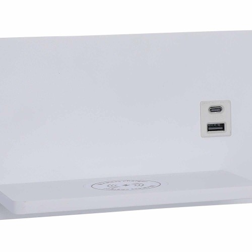 CÓD.6112 APLIQUE LED AÇO PINTADO BRANCO COM CARREGAMENTO SEM FIO 30CM