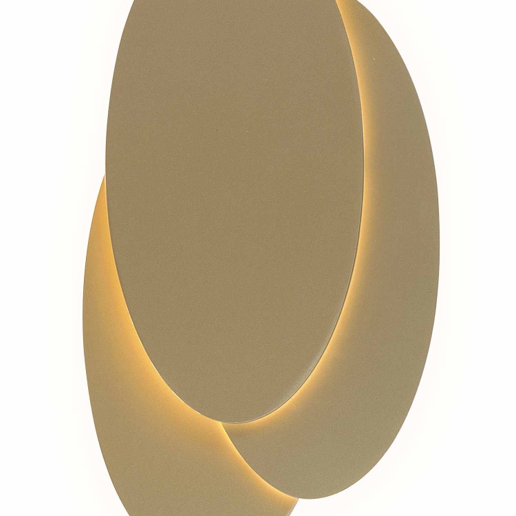 COD.6108 APPLIQUE LED DECORATIVO ACCIAIO VERNICIATO ORO