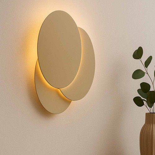 CÓD.6108 APLIQUE LED DECORATIVO AÇO PINTADO DOURADO