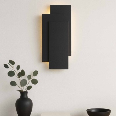 CÓD.6021 APLIQUE LED DECORATIVO AÇO PINTADO PRETO