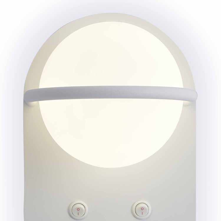 CÓD.6109 APLIQUE LED DECORATIVO ACERO PINTADO BLANCO