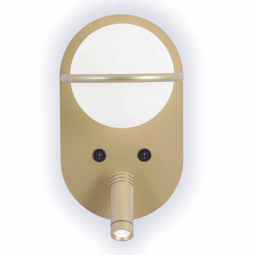 CÓD.6110 APLIQUE LED DECORATIVO AÇO PINTADO DOURADO