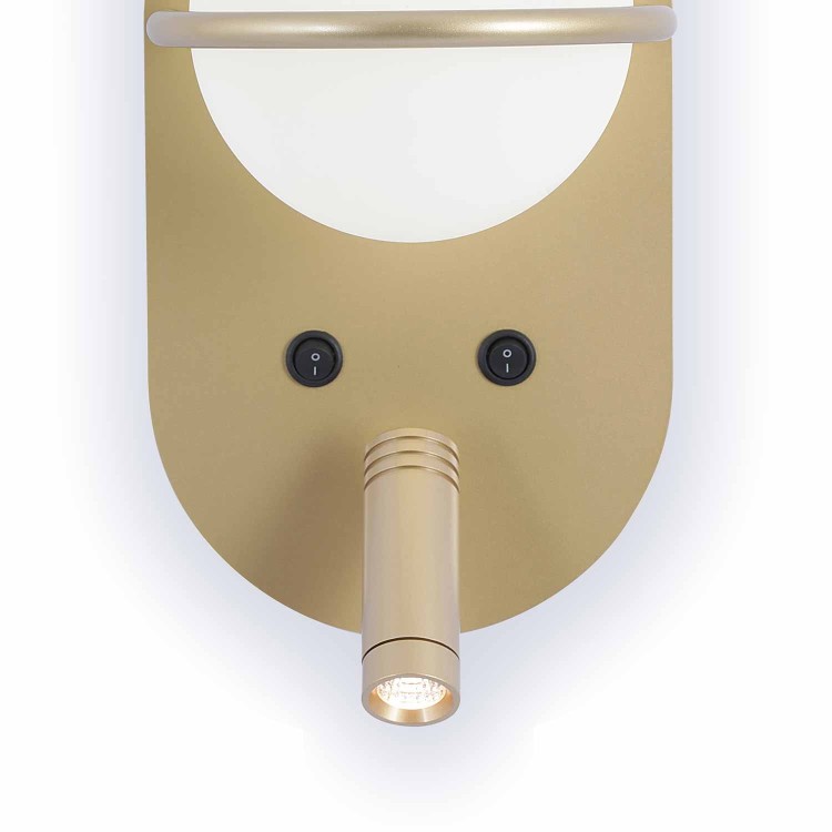 CÓD.6110 DEKORATIVE LED-WANDLEUCHTE STAHL GOLD LACKIERT