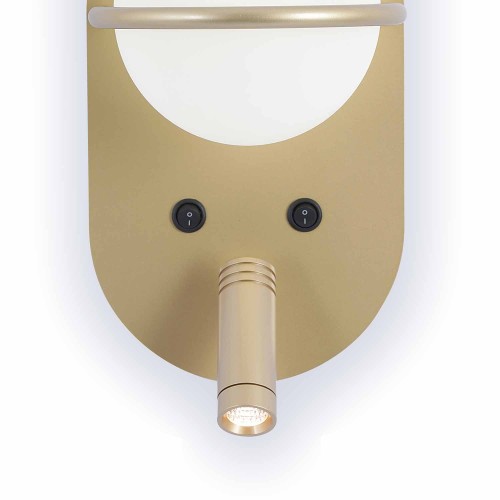 CÓD.6110 APLIQUE LED DECORATIVO AÇO PINTADO DOURADO