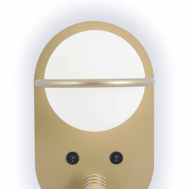 CÓD.6110 APPLIQUE LED DÉCORATIVE ACIER PEINT DORÉ