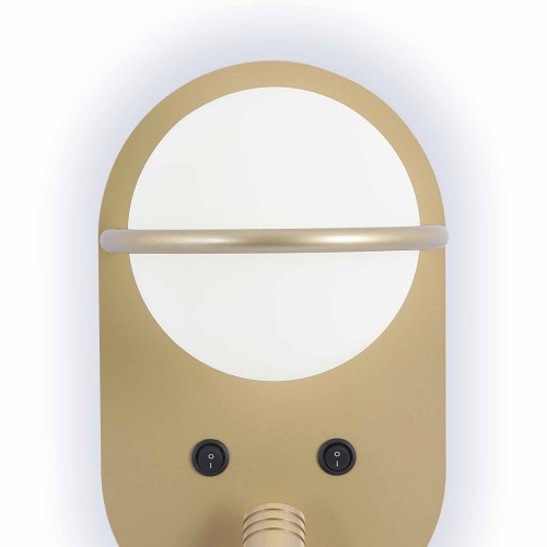 CÓD.6110 APLIQUE LED DECORATIVO AÇO PINTADO DOURADO