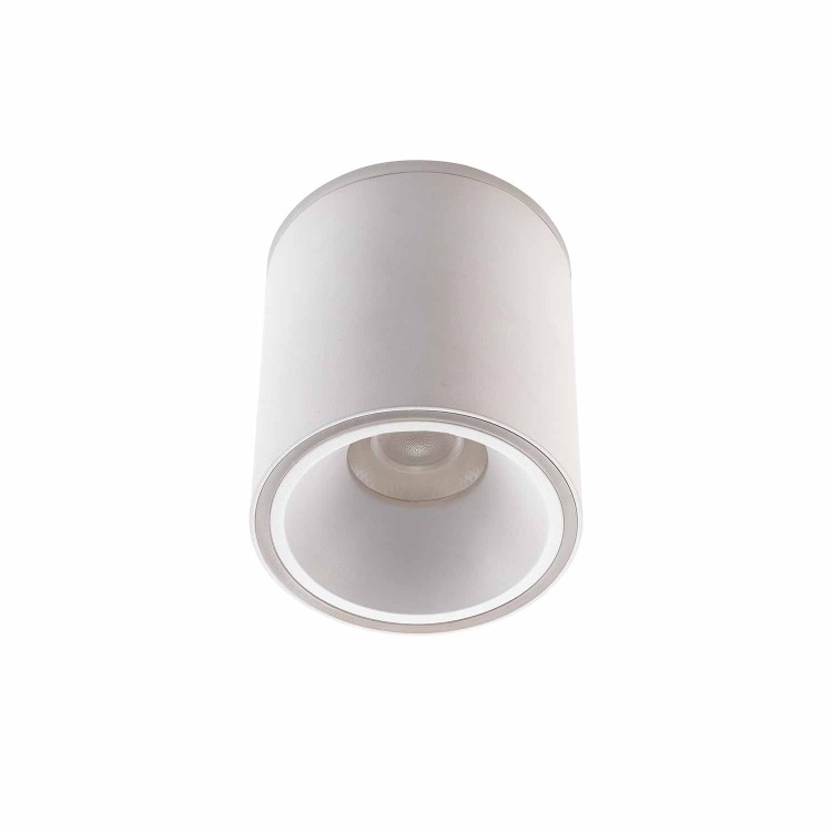CÓD.6037 FOCO DE SUPERFICIE CILINDRICO Ø9CM COLOR BLANCO