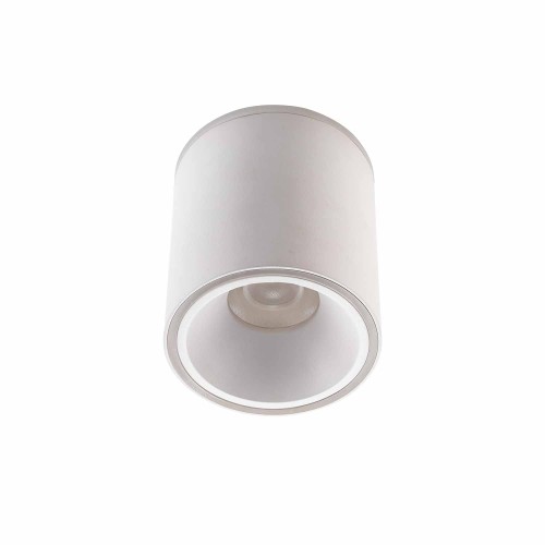 CÓD.6037 FOCO DE SUPERFÍCIE CILÍNDRICO Ø9CM COR BRANCO