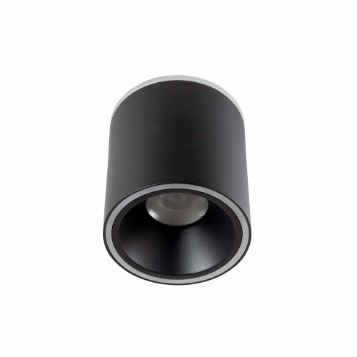 CÓD.6038 FOCO DE SUPERFÍCIE CILÍNDRICO Ø9CM COR PRETO