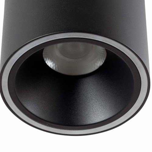 CÓD.6038 FOCO DE SUPERFÍCIE CILÍNDRICO Ø9CM COR PRETO