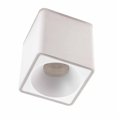 CÓD.6043 QUADRATISCHE AUFBAULEUCHTE Ø12CM FARBE WEISS