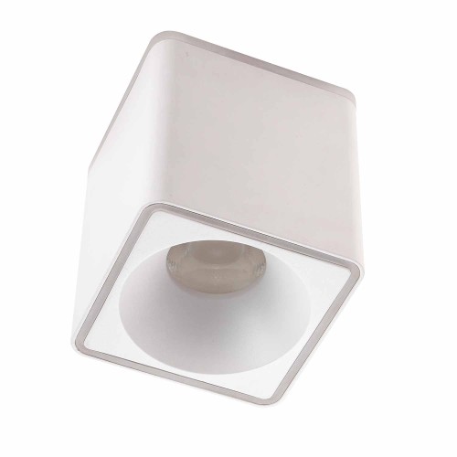 CÓD.6043 FOCO DE SUPERFÍCIE QUADRADO Ø12CM COR BRANCO