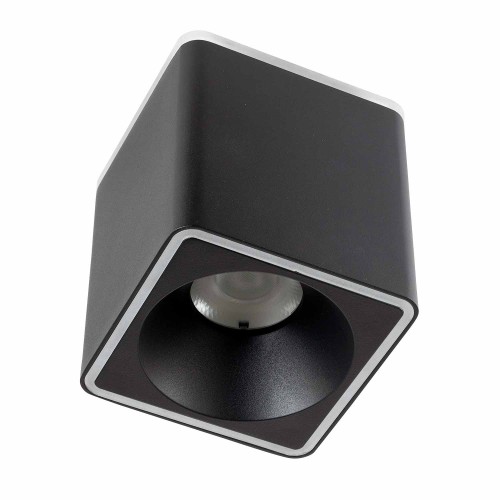 CÓD.6044 FOCO DE SUPERFÍCIE QUADRADO Ø12CM COR PRETO