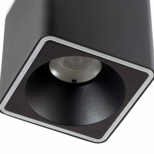 CÓD.6044 FOCO DE SUPERFÍCIE QUADRADO Ø12CM COR PRETO