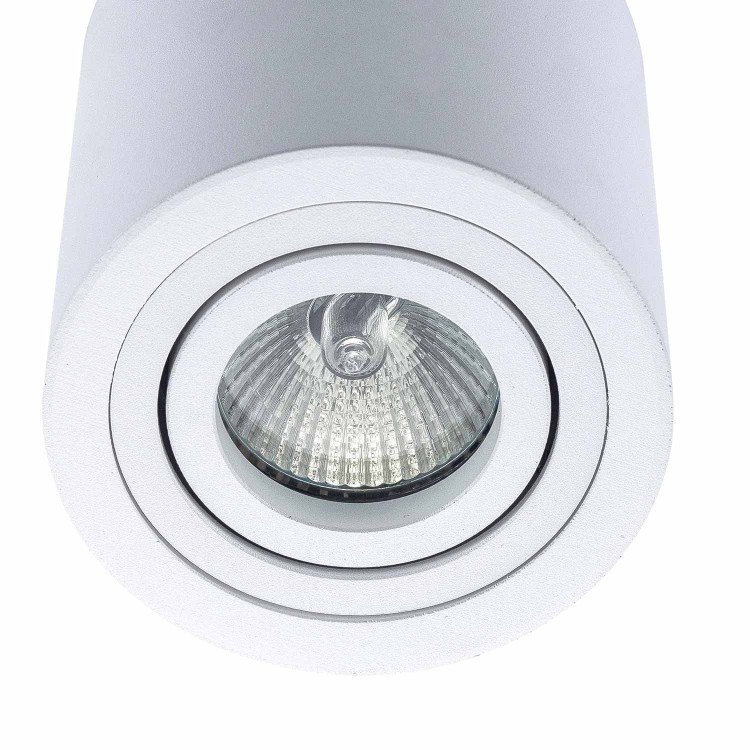 CÓD.6048 FOCO DE SUPERFICIE CILINDRICO ORIENTABLE Ø9CM COLOR BLANCO