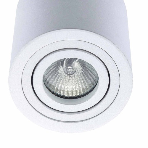 CÓD.6048 FOCO DE SUPERFÍCIE CILÍNDRICO ORIENTÁVEL Ø9CM COR BRANCO