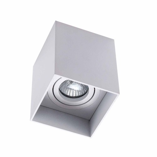 CÓD.6046 FOCO DE SUPERFÍCIE QUADRADO ORIENTÁVEL 9X9CM COR BRANCO