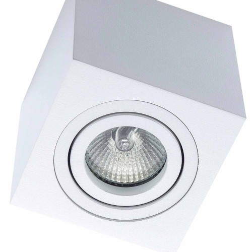 CÓD.6047 FOCO DE SUPERFÍCIE QUADRADO ORIENTÁVEL 9X9CM COR BRANCO