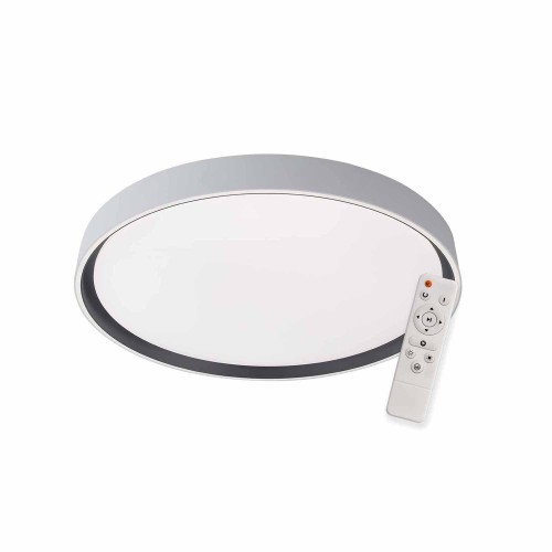 CÓD.9041 PLAFON LED REDONDO 68W REGULÁVEL Ø59CM BRANCO E PRETO