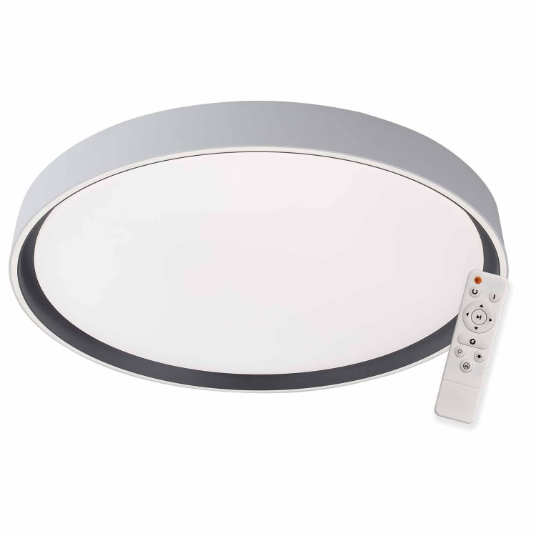 CÓD.9042 PLAFON LED REDONDO 106W REGULÁVEL Ø78CM BRANCO E PRETO