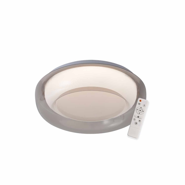 CÓD.9045 PLAFON LED REDONDO 20W REGULÁVEL Ø30CM BRANCO E FUMÊ